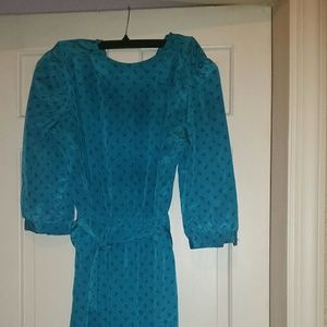 Alison Peters  Blue with Tiny Heart Dress Size 12
